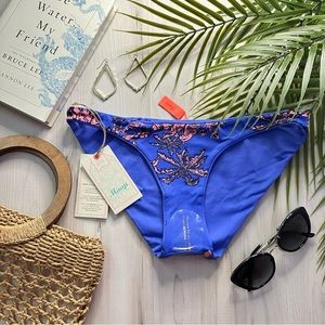 Maaji Low Rise Azure Bikini Bottom
